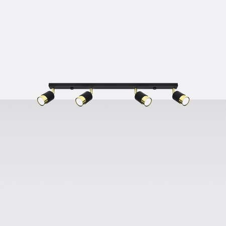 Sollux Lighting Plafon NERO 6 czarny/chrom SL.1068