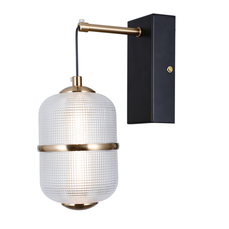 Kinkiet Italux Alani WL-34375-1-BK Czarny mat, złoty