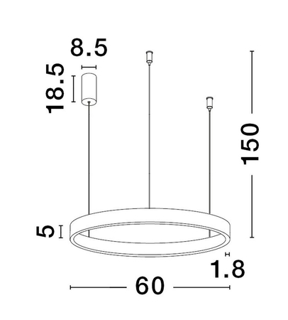 Lampa wisząca Luces Exclusivas BARI - szczotkowanego złota LE43249