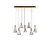Lampa wisząca Luces Exclusivas SARDUNO LE45141 złoty i odcienie złota, szary i odcienie szarości