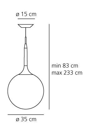 Lampa wisząca Artemide 1052010A Castore 35