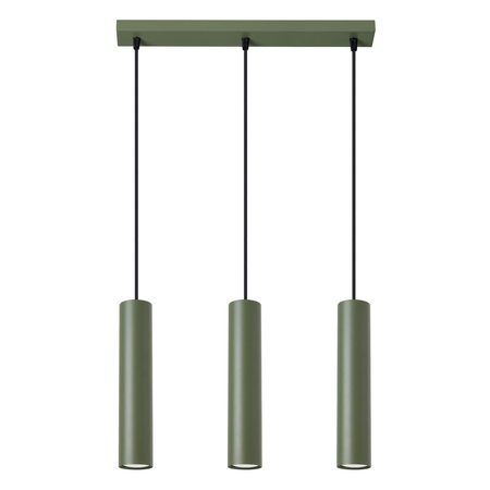 Sollux Lighting Lampa wisząca LAGOS 3L zielona oliwka SL.1486