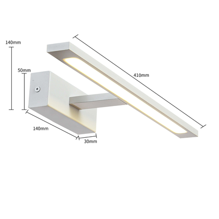 Kinkiet Isla średni CCT 1xLED biały IP44 GS-LWB-12W WH CCT