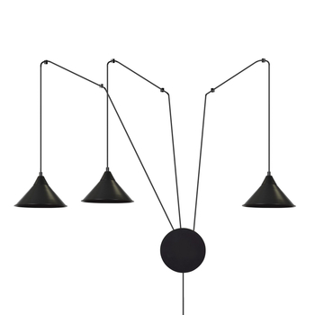 Lampa wisząca ABRAMO 3 BLACK Emibig 160/3 czarny