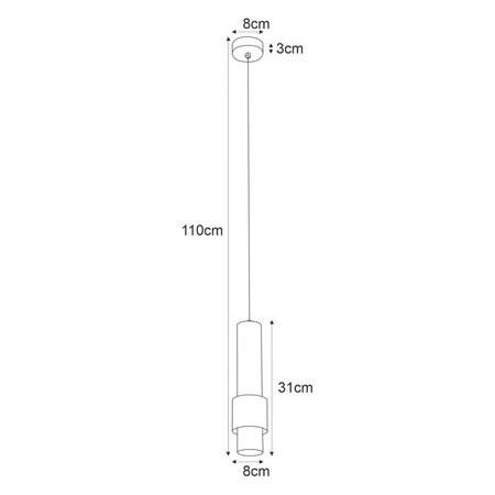 Lampa wisząca ROTO Kaja K-4544 czarny