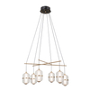 Lampa wisząca Italux Alani PND-34375-6-BK Czarny mat, złoty