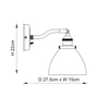Kinkiet Endon Lighting Hansen 91739 srebrny