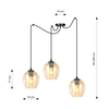 Lampa wisząca LEVEL 3 BL MIODOWY Emibig 758/3 czarny/złoty