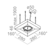 Lampa wisząca AQForm Cadva 111 X 1 Biały Struktura