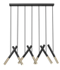 Lampa wisząca Zuma Line LOYA P0461-07R-P7SD MATT BLACK / FRENCH GOLD