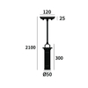 Cosmo Light Lampa wisząca YORK P01284BK