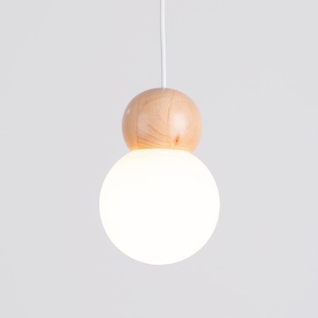 Sollux Lighting Lampa wisząca PEKKA 3P biała/naturalne drewno SL.1391