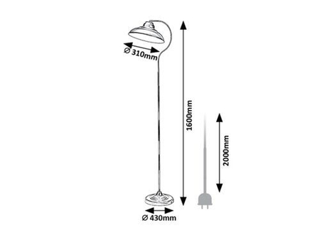 Lampa podłogowa Rabalux Dragan 5310 czarny matowy