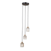 Lampa wisząca Italux Torno PND-40813-3R-BK-HBR Czarny mat, złoty