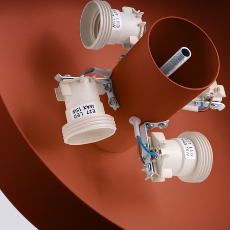 Sollux Lighting Plafon OMIQ ochra czerwona SL.1681