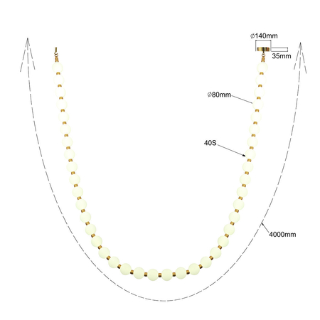 Light Prestige Lampa wisząca Dorado Rope 4 m złota LED CCT LP-002/4M CCT