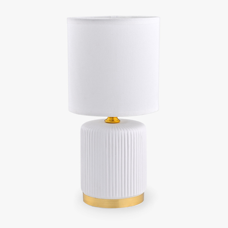 Lampa stołowa Zuma Line HS8720-WH LAMPA STOŁOWA BIAŁY/ZŁOTY