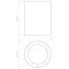 Spot Astro Osca Round 140 Adjustable 1252006 Gips