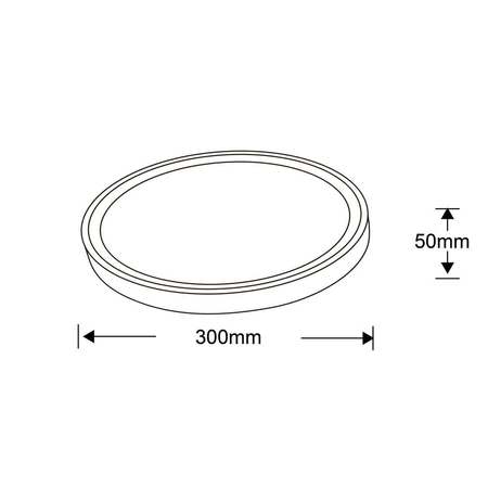 Plafon Vegas mały biały 4000K 1xLED IP54 LP-550/1C S 4WH