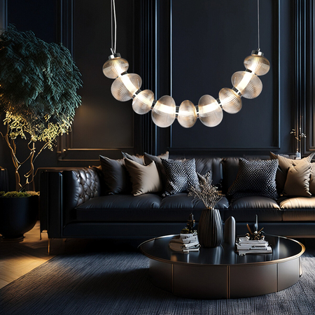 Milagro Lampa wisząca BOLLA SMOKED 36W LED ML1429 CHROM