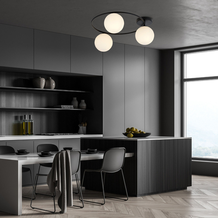 Lampa sufitowa SOPRA 3 Emibig 1257/3 biały/czarny