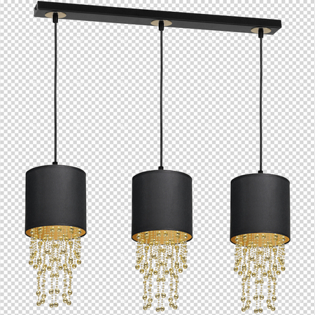 Milagro Lampa wisząca ALMERIA BLACK/GOLD 3xE27 MLP64400 CZARNY / ZŁOTY