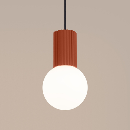 Sollux Lighting Lampa wisząca HALO 1 ochra czerwona SL.1729