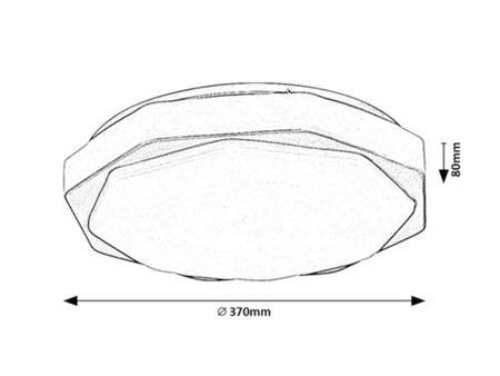 Lampa sufitowa Rabalux Dettora 71046 popielaty