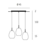 Lampa wisząca Casablanca BA69-B159A Bagan