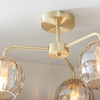 Lampa sufitowa Endon Lighting Dimple 91968 mosiądz
