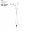 Lampa wisząca Solin wisząca 1xE27 czarna LP-181/1P BK