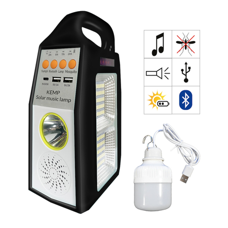 Eko-Light Lampa Solarna Brick 6W 800lm 4000K EKO9181 CZARNY