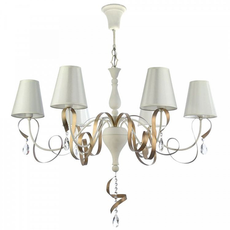 Lampa wisząca Maytoni ARM010-06-W Intreccio - Biały z dodatkiem złota