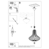 Sollux Lighting Lampa wisząca ELZA SL.0641