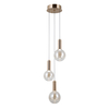 Lampa wisząca Italux Strela PND-34378-3S-HBR Złoty