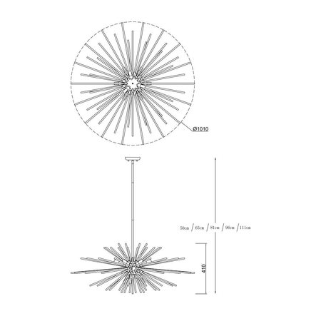 Lampa wisząca Zuma Line P0491-09E-F7DY Urchin