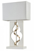 Lampa stołowa Maytoni ARM010-11-W Intreccio - Biały z dodatkiem złota