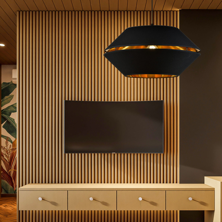 Lampa wisząca PIANO 1 Emibig 1183/1 czarny/złoty