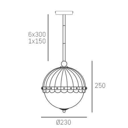 Cosmo Light Lampa wisząca PRALINES P01206WH