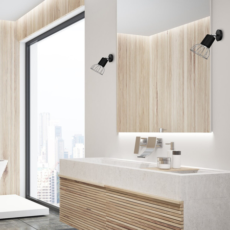 Milagro Kinkiet DANTE BLACK/SILVER 1x mini GU10 MLP7356 Czerń / Chrom