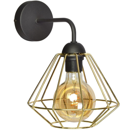 Milagro Kinkiet LUPO BLACK/GOLD 1xE27 MLP6269 CZARNY / ZŁOTY