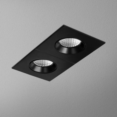 Lampa wpuszczana AQForm Hollow x 2 Square Move LED Recessed Czarny Struktura