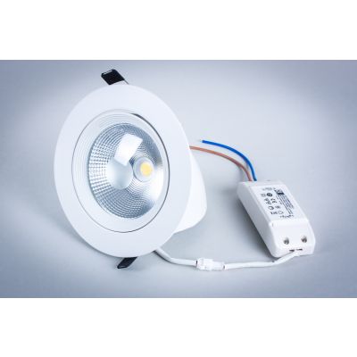 Oprawa LED Greenie downlight zmienny kąt biała 12W [Ø140 mm otwór montażowy]