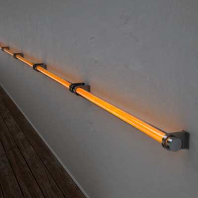 Poręcz podświetlana LED Wooden REED Oak Stal nierdzewna Wi-fi Control